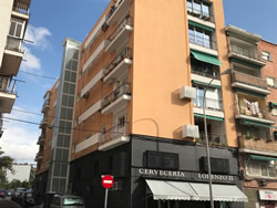 Obra de reparación de fachada en Madrid